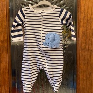 Garanimals onesie, 0-3 months, blue and white stripe